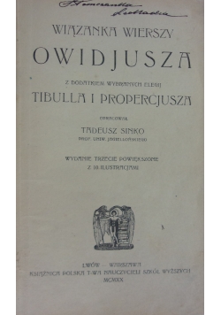 Wiązanka wierszy Owidjusza, 1920r.