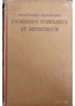 Enchiridion Symbolorum Et Definitionum,1922r.