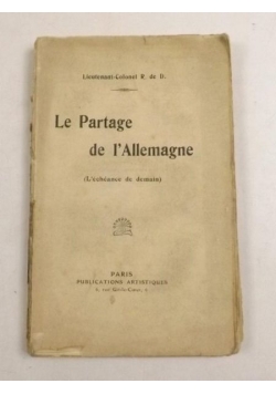 Le Partage se l' Allemagne, ok. 1913 r.