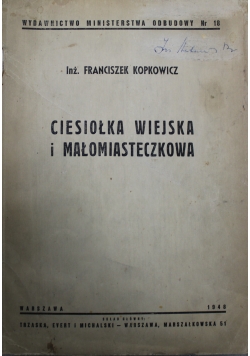 Ciesiołka wiejska i małomiasteczkowa 1948 r.