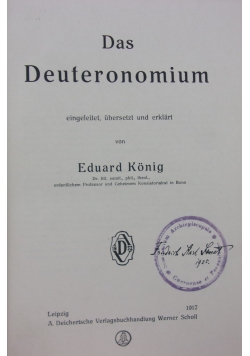 Das Deuteronomium