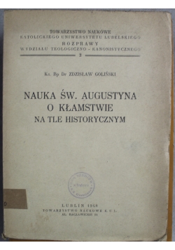 Nauka Św Augustyna o Kłamstwie na tle historycznym 1948 r.