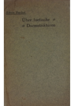 Uber luetische Darmstrikturen