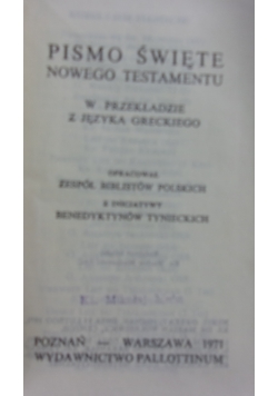Pismo Święte Nowego Testamentu