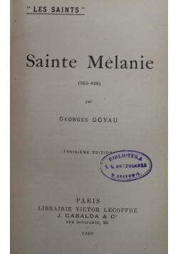 Sainte Melanie 1908 r.