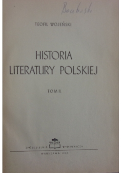 Historia literatury polskiej, 1946r.