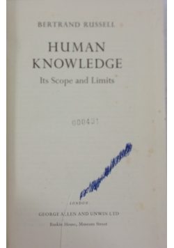 Human Knowledge, 1948r.