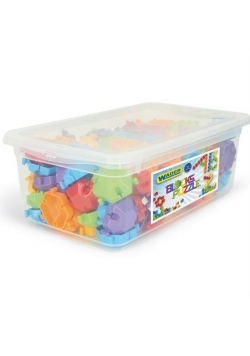 Klocki puzzle 120 elementów w boxie