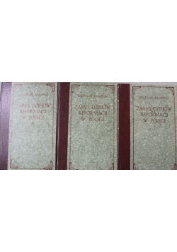 Zarys dziejów reformacji w Polsce 3 tomy reprint z ok 1905 r.