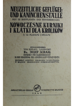Nowoczesne kurniki z klatki dla królików 1942 r