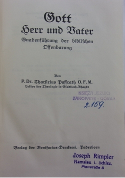 Gott herr und Vater, 1930r.