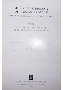 Molecular Biology f Human Proteins