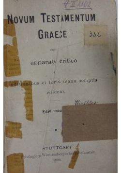 Novum Testamentum Grace,1899r.