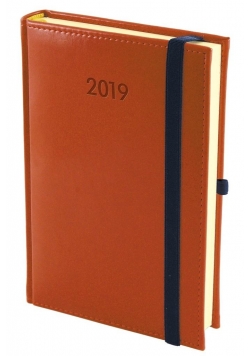Kalendarz 2019 A5 Dzienny Nebraska gumka Czerwony