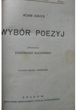 Wybór poezyj 1926 r.