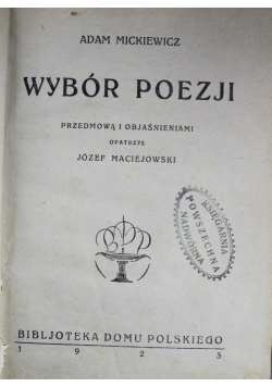 Wybór Poezji  1925 r