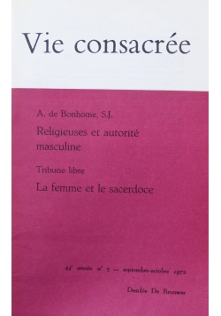 Vie consacree 44e annee N 5