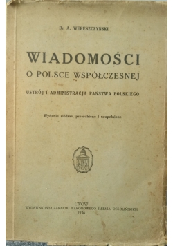 Wiadomości o Polsce współczesnej 1936 r.