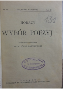 Wybór poezyj, 1923r.