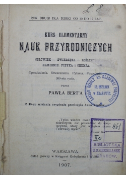 Kurs elementarny nauk przyrodniczych 1907 r.