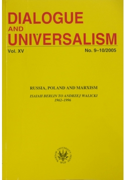 Dialogue and Universalism Vol. XV