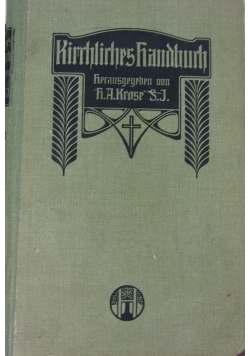 Rirchliches handbuch, 1922 r.