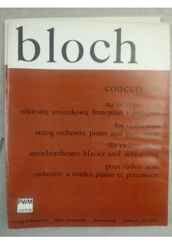 Bloch concertino na skrzypce solo