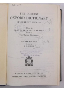 The Concise Oxford Dictionary