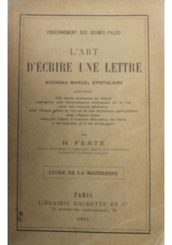 L Art D Ecrire Une Lettre 1894 r.