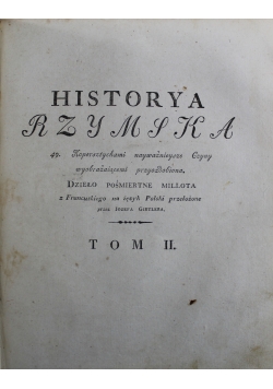 Historya rzymska Tom I i II 1815 r.