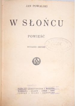 W słońcu, 1924 r.