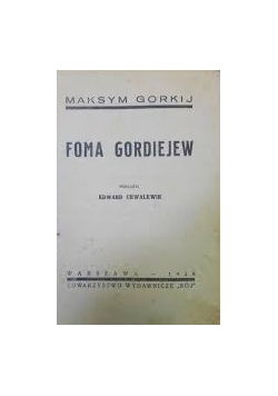 Foma gordiejew, 1928 r.