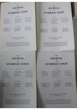 The Journal of symbolic logic volume 58  4 części