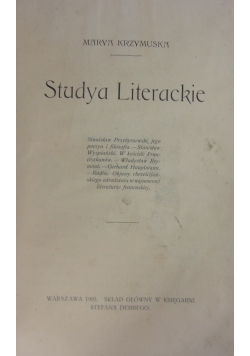 Studya Literackie, 1903 r.