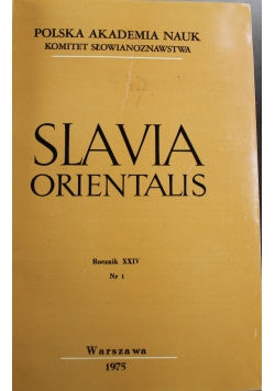 Slavia orientalis Rocznik XXIV 4 numery