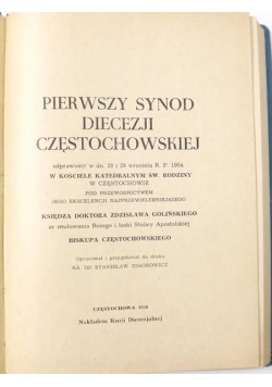 Pierwszy synod diecezji Częstochowskiej