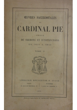 Cardinal Pie, 1895r.