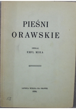 Pieśni Orawskie 1934 r