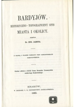 Bardyjów, reprint z 1862 r.