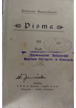 Pisma, III, 1897 r.
