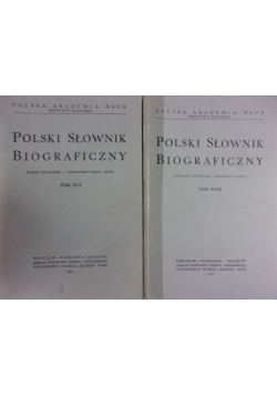 Polski Słownik Biograficzny, tom XVI, XVIII