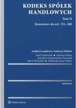Kodeks spółek handlowych. Komentarz T.2