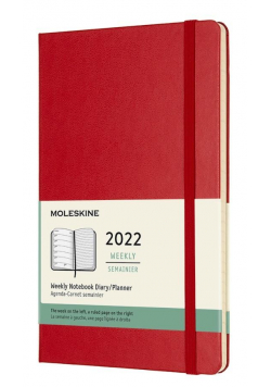Kalendarz 2022 tygodniowy 12ML tw. scarlet red