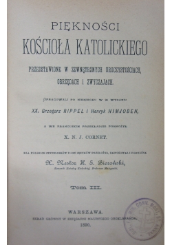 Piękności kościoła katolickiego, t. III, 1890 r.