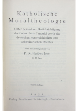 Katholische Moraltheologie, 1930 r.