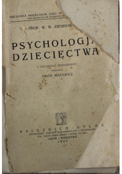 Psychologia dziecięctwa 1929 r