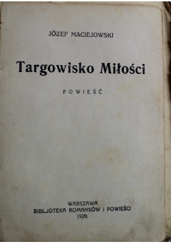 Targowisko Miłości 1929 r