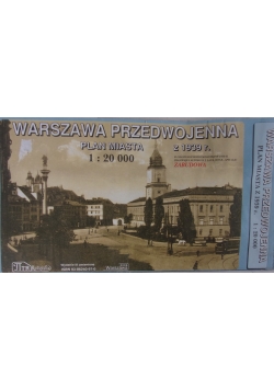 Warszawa przedwojenna plan miasta, reprint z 1939 r.