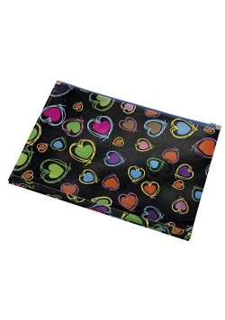 Koperta z nadrukiem zip A4 PP Hearts