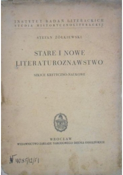 Stare i nowe literaturoznawstwo  , 1950 r